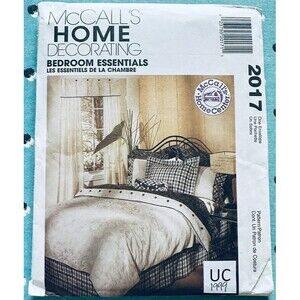 McCalls 2017 Bedroom Essentials Sewing Pattern UNCUT 1999